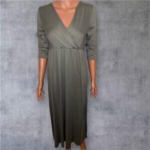Olive Green Maxi Dress Size Medium